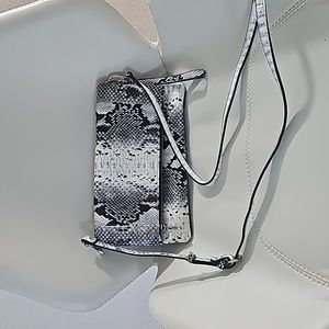 Snake print clutch or crossbody